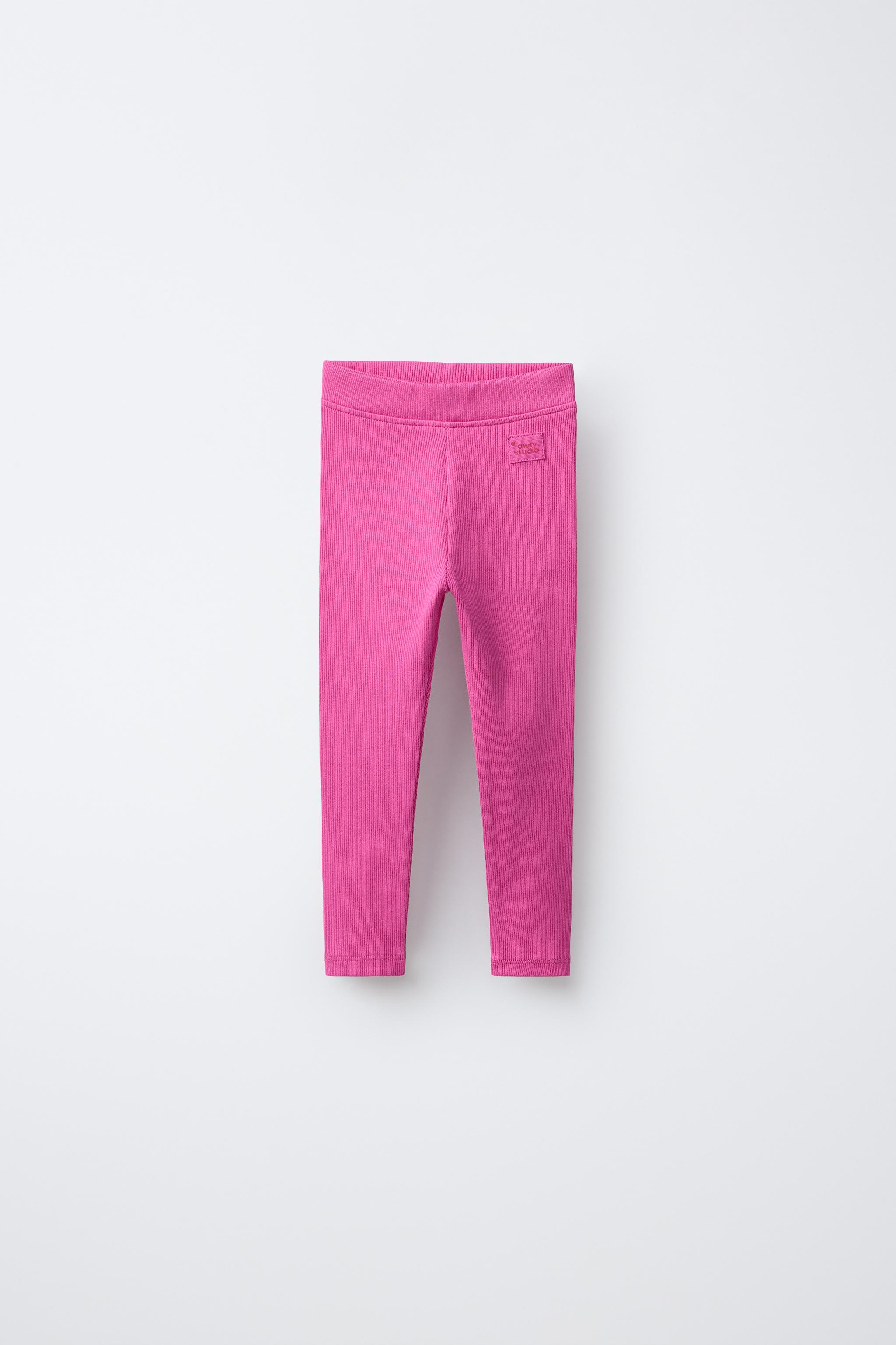 RIBBED LEGGINGS WITH LABEL